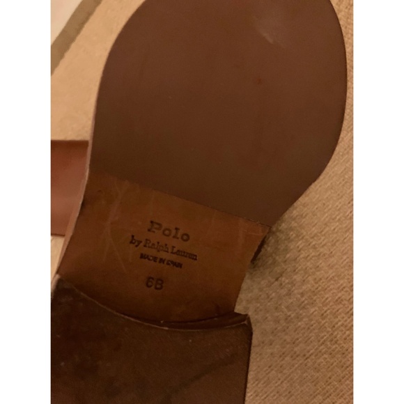 NWOT POLO RALPH LAUREN camel riding boots with buckle size 6.5 - Picture 4 of 8